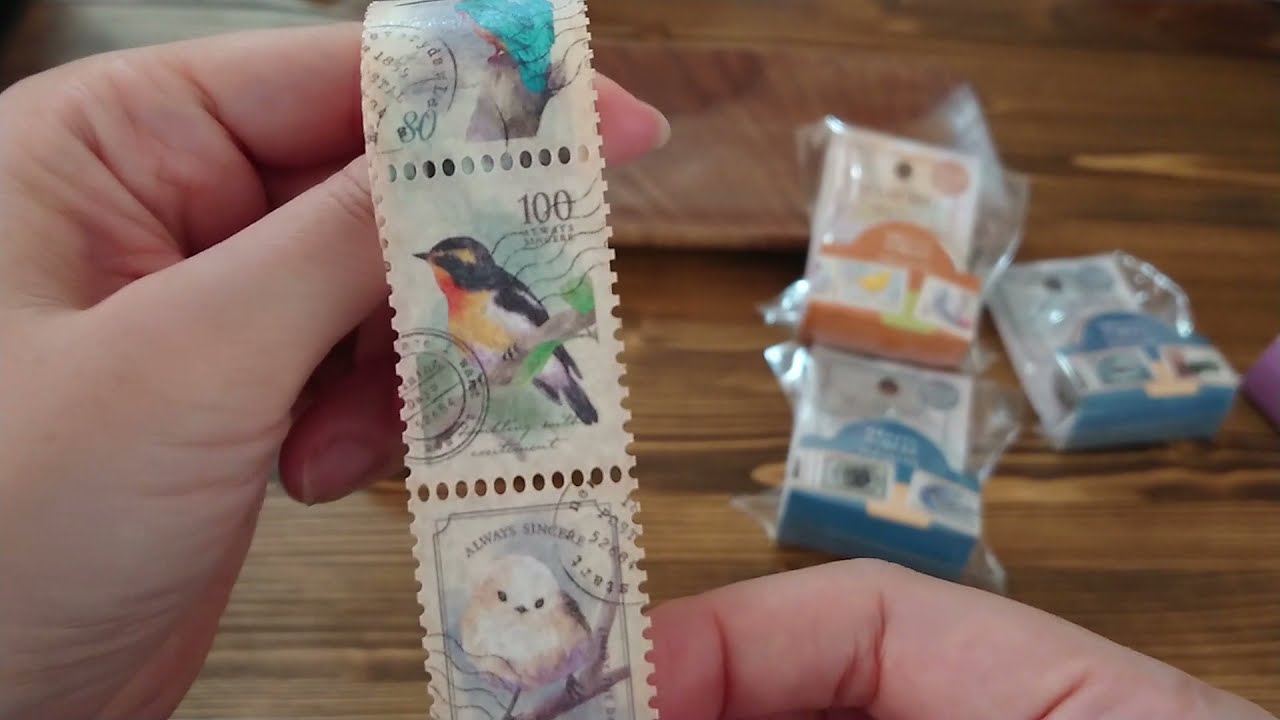 キャンドゥでマスキングテープ購入／切手風／コラージュ素材／collage