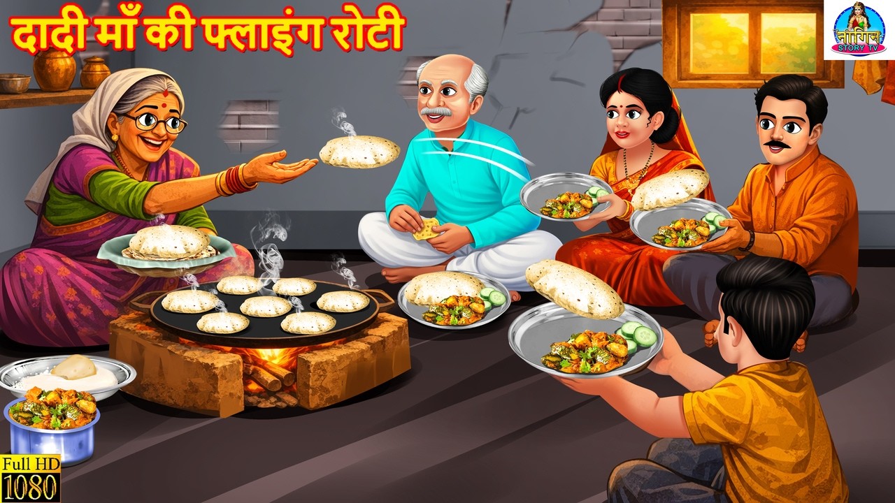 दादी माँ की फ्लाइंग रोटी | Dadi Ki Flying Roti | Hindi Kahani | Hindi Cartoon | Moral Stories |Story