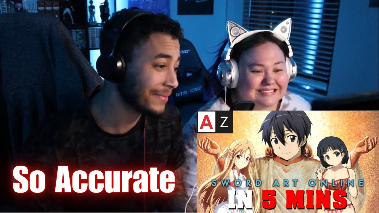 OtakuCouple Reacts to Sword Art Online IN 5 MINUTES (REUPLOAD)