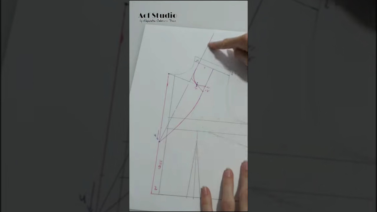 C&Oacute;MO TRAZAR CUELLO SOLAPA. Tutorial completo en mi canal de You Tube #patternmaking #patronaje
