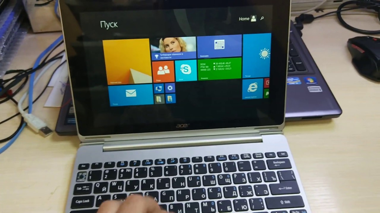 Acer Aspire Switch 10 (SW5-012) Не работает клавиатура; Keyboard not work; (1 часть)