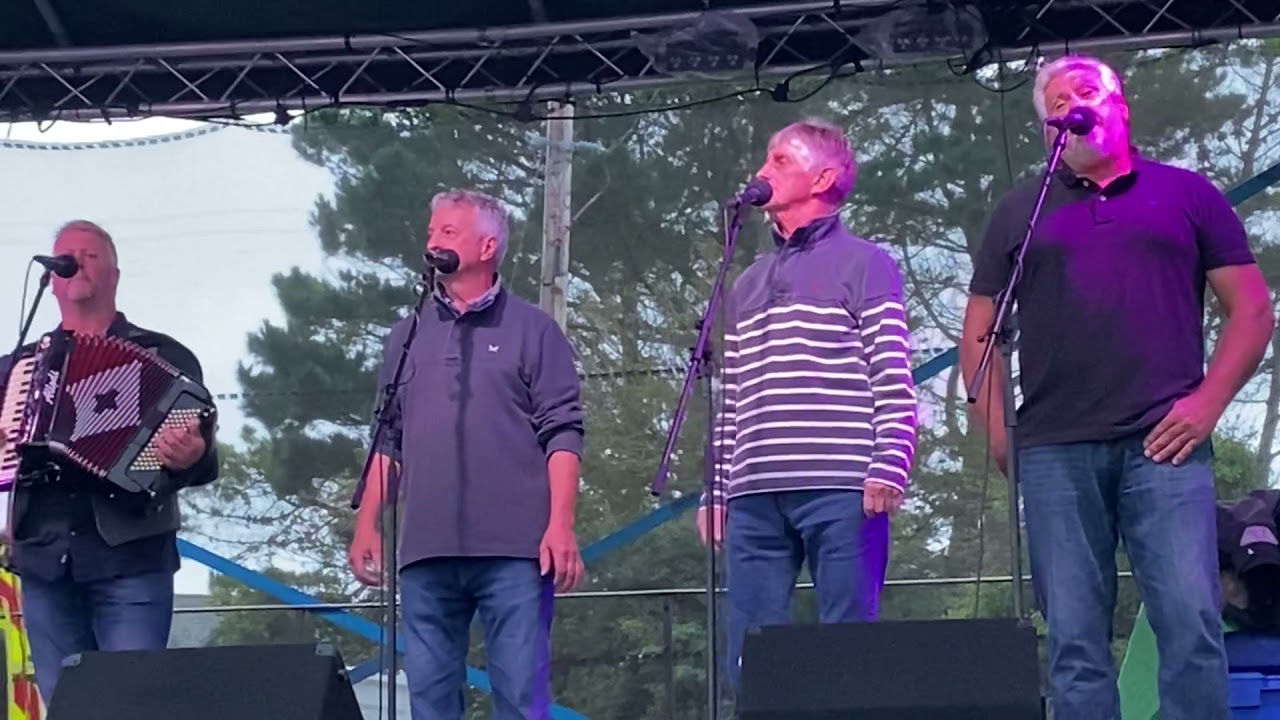 Fisherman’s Friends singing Sugar in the Hold and Fisherman’s Blues 2021