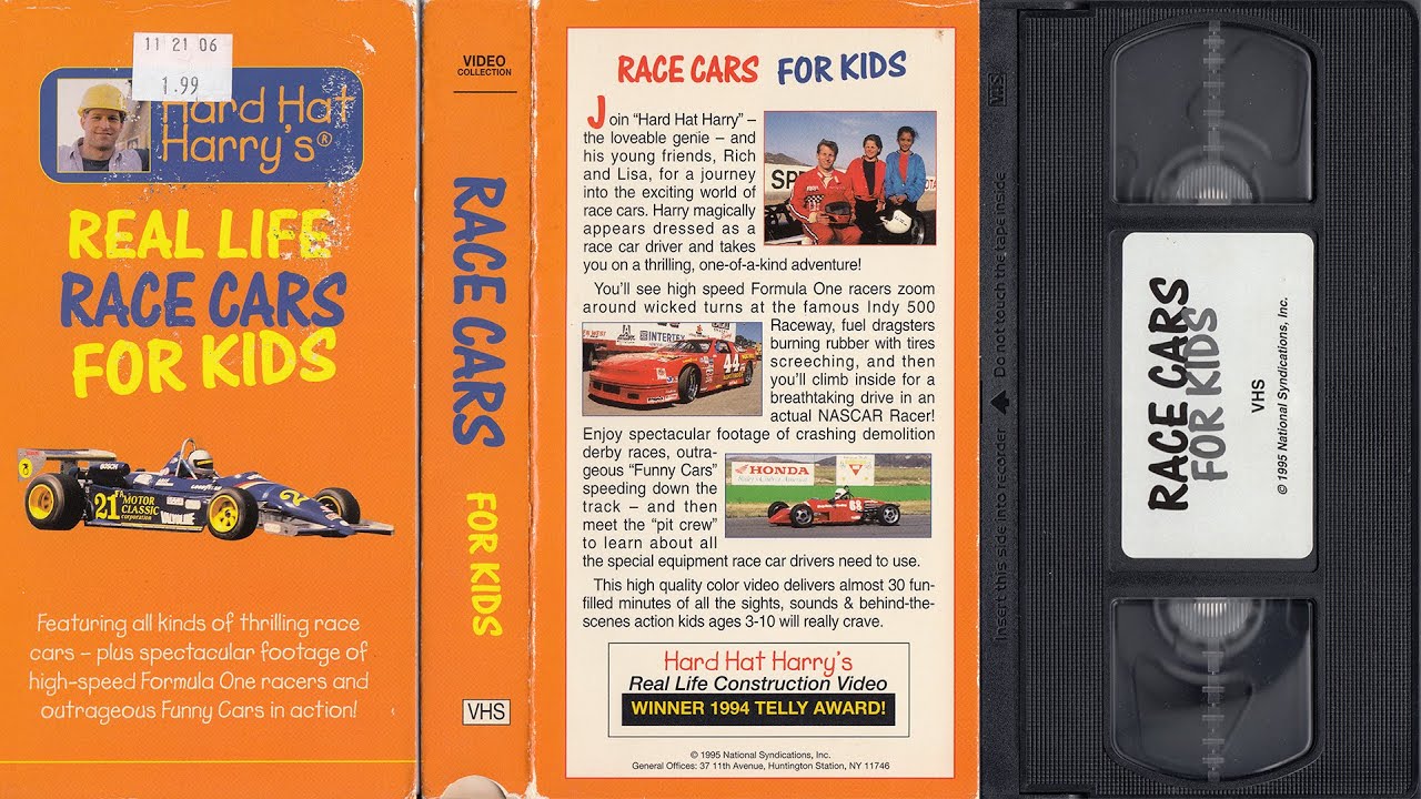 Real Life Race Cars For Kids (1995) VHS 60fps