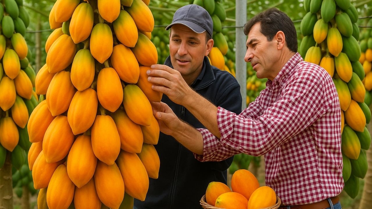 La Papaya en Producción Masiva 🤯 ¿Cómo Se Cultiva y Procesa la Papaya? 🍈 Proceso Que Nadie Muestra