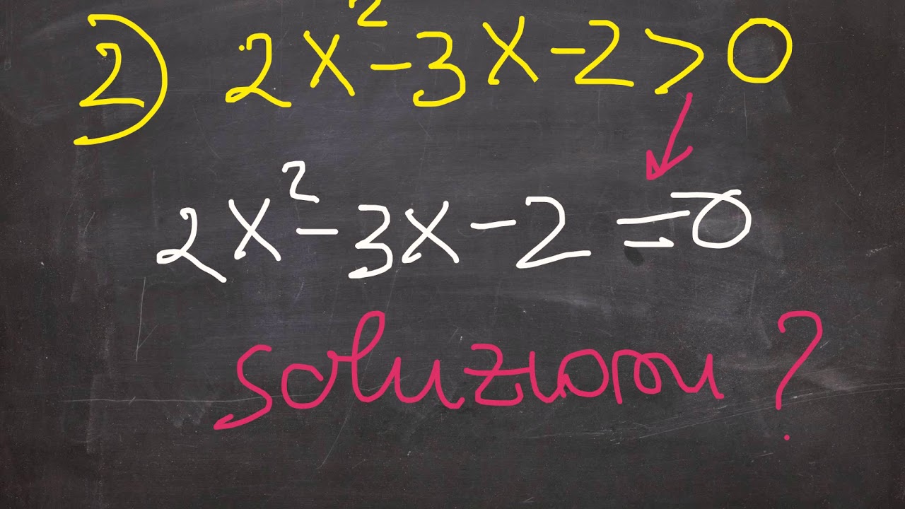 Le disequazioni di secondo grado