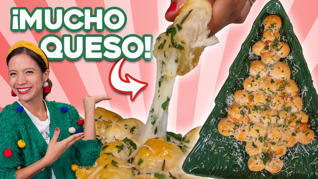 ÁRBOL DE NAVIDAD DE PAN RELLENO DE QUESO - La Cooquette