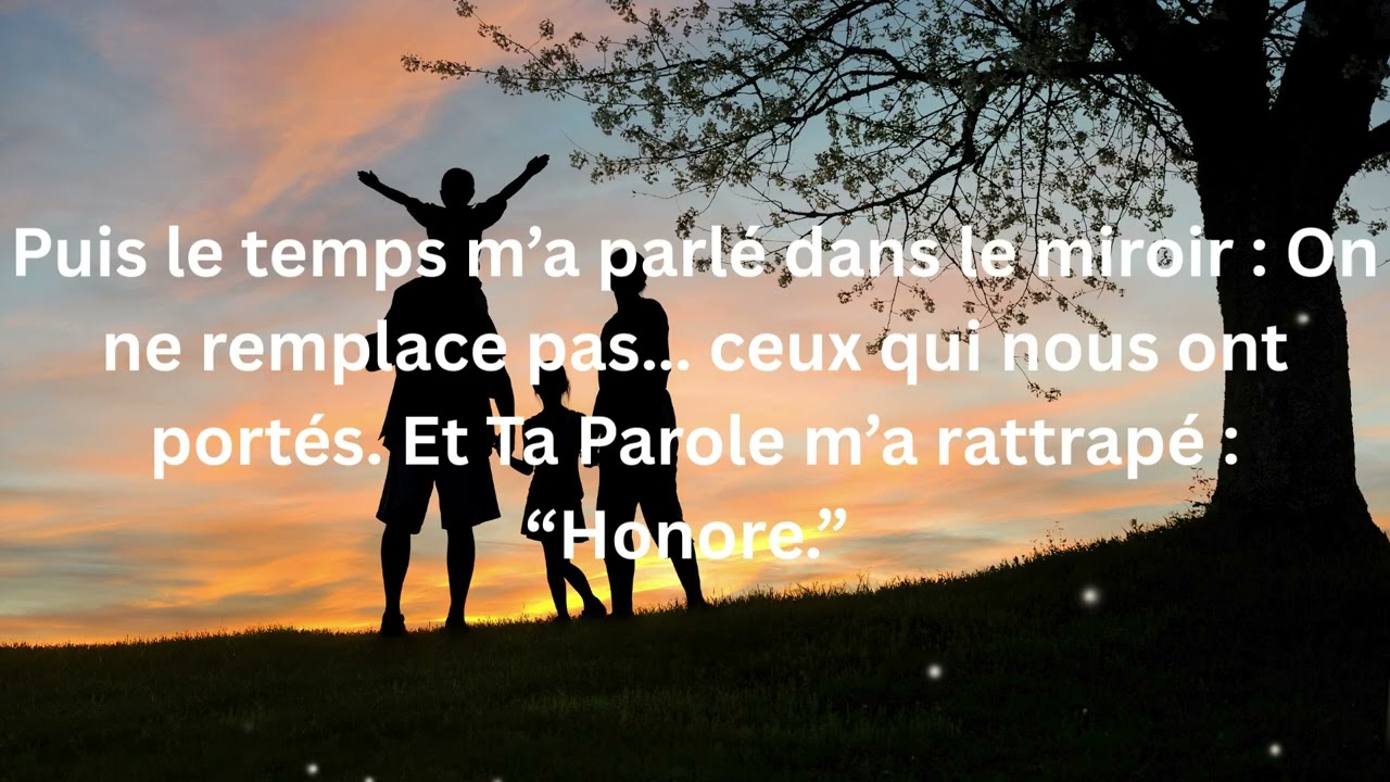 Je veux honorer mon père et ma mère. (Exode 20:12)