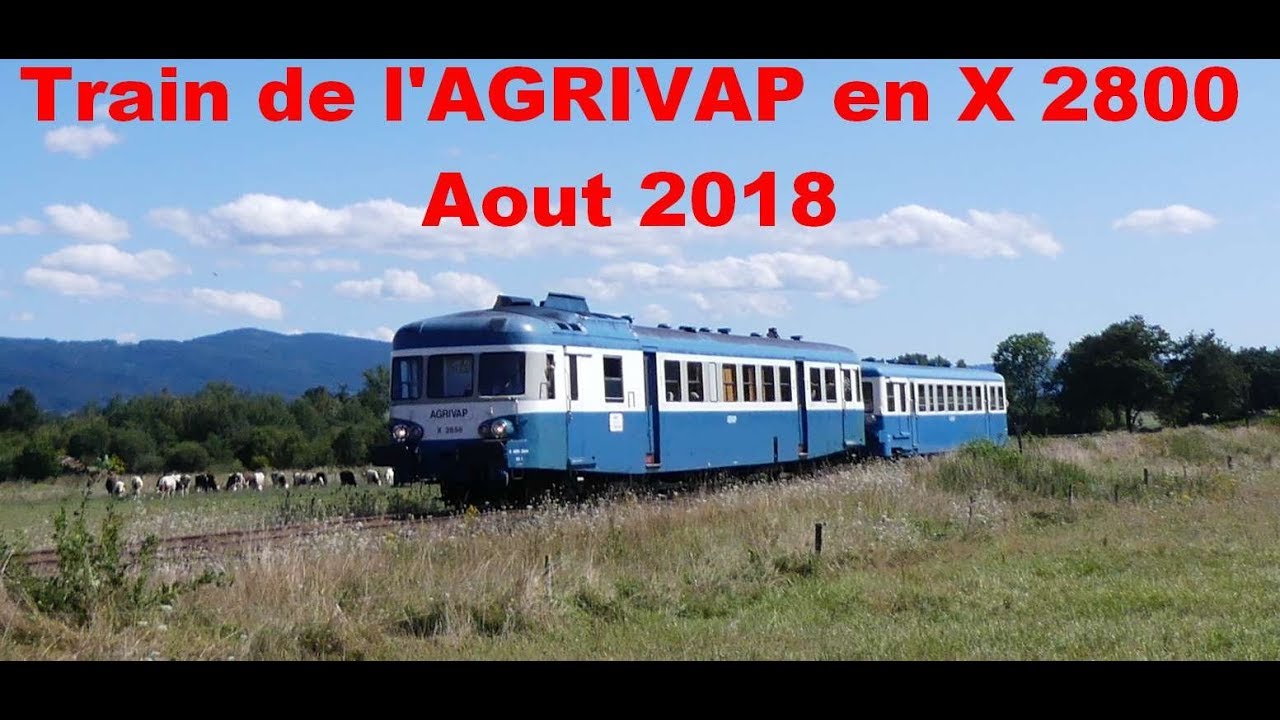 Suivi d'un train de l'AGRIVAP avec le X 2856 Août 2018