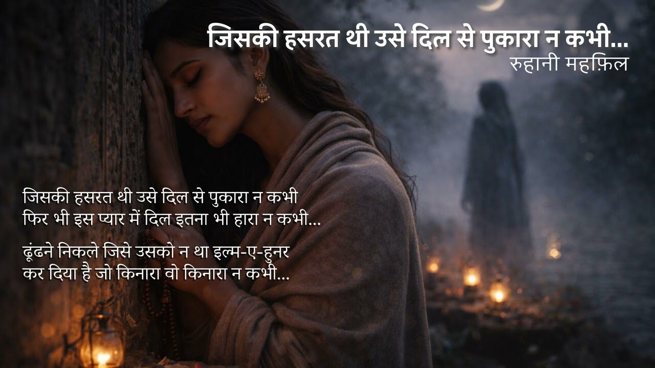 जिसकी हसरत थी उसे दिल से पुकारा न कभी | Soulful Ghazal | Emotional Urdu Poetry #ghazal #urdupoetry