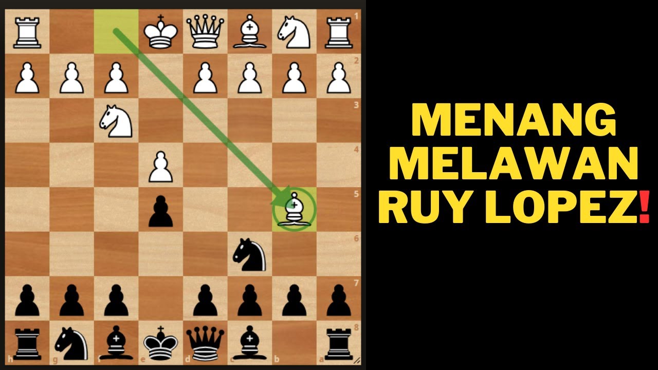 CARA MENANG MELAWAN PEMBUKAAN CATUR RUY LOPEZ!