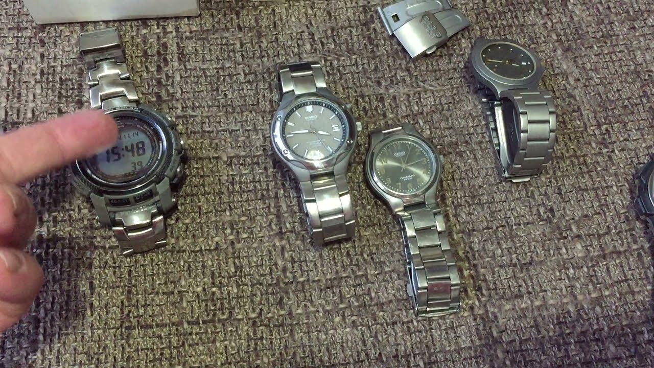 Про часы полировка стекла и титановые браслеты Casio