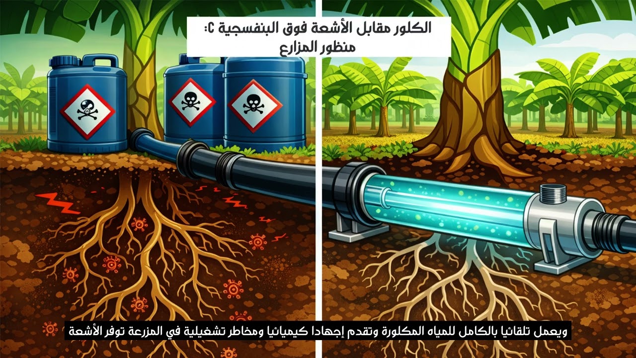 تطهير المياه بالأشعة فوق البنفسجية - C للري الخالي من مسببات الأمراض