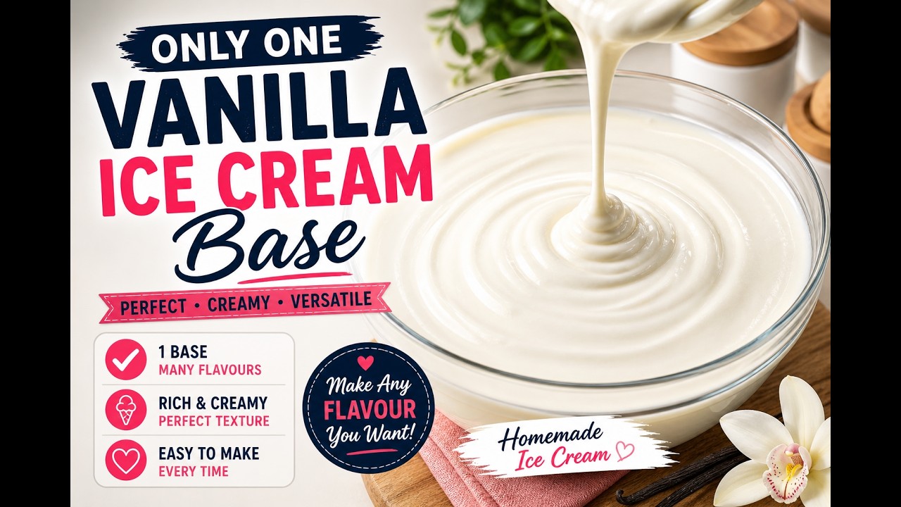 जानिए घर पर Ice-Cream Base  कैसे बनाएँ ?  Professional Ice Cream Base @RakhisRasoi
