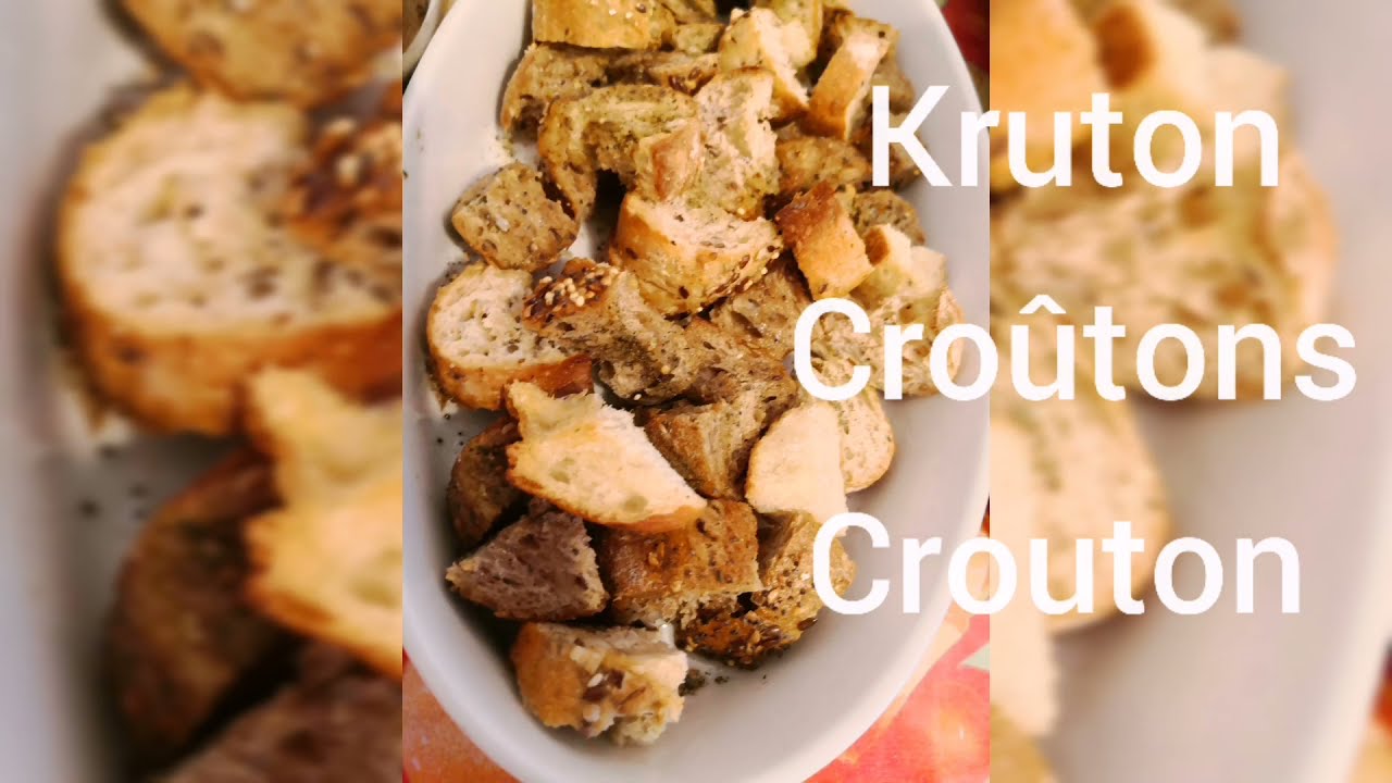 Cro&ucirc;tons fait maison,ukusni krutoni za va&scaron;e salate, guste supe...😊