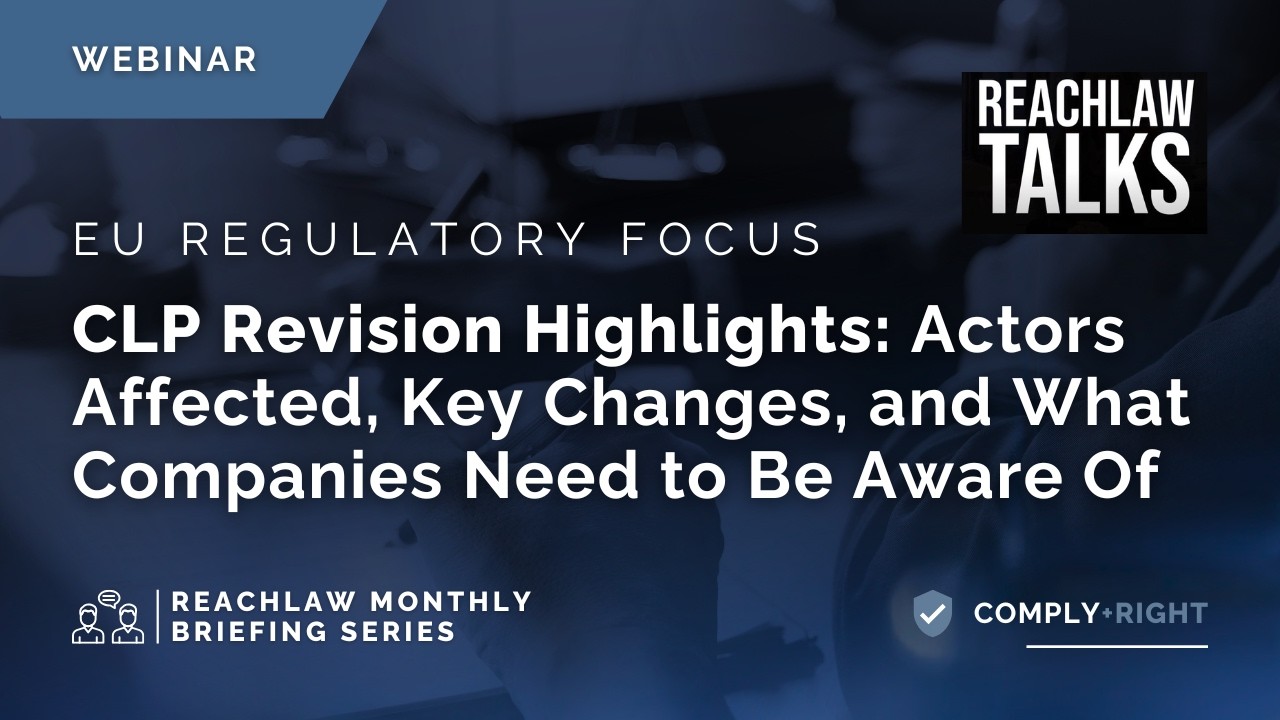 Regulierungsschwerpunkt der EU: Wichtigste Punkte der CLP-&Uuml;berarbeitung (Sitzung 2)