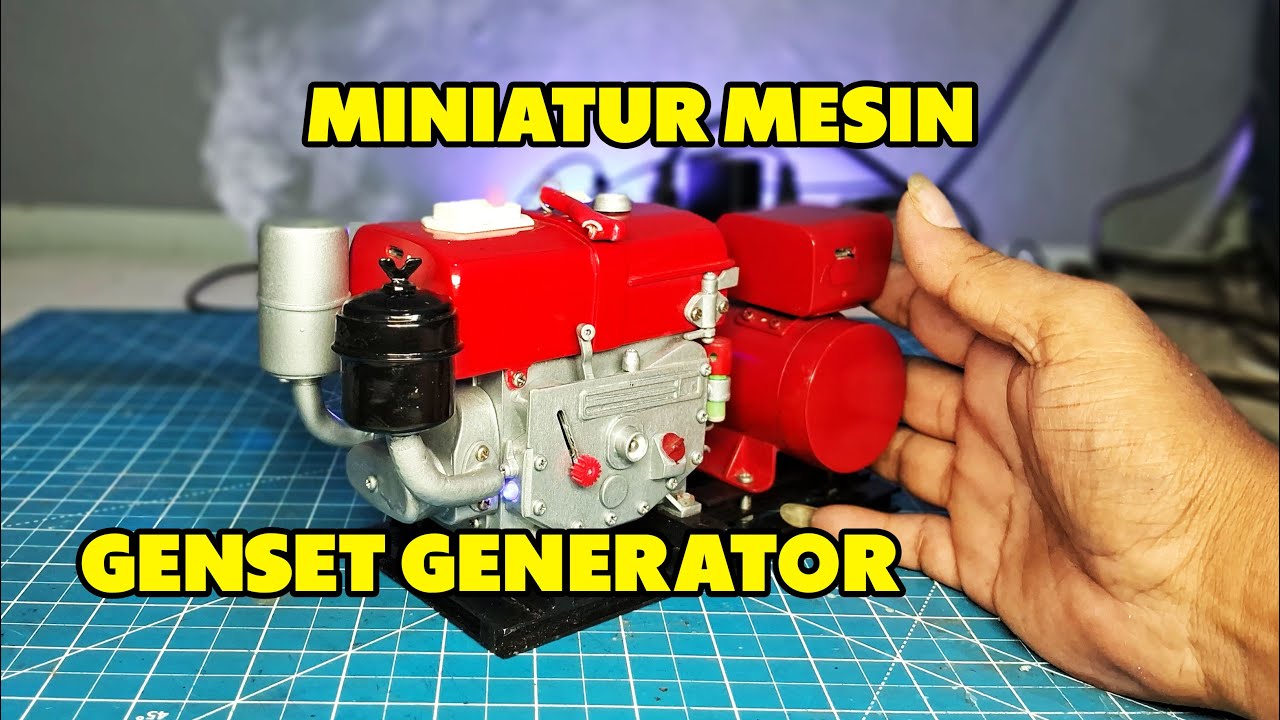 Test Miniatur Mesin Diesel Genset Generator