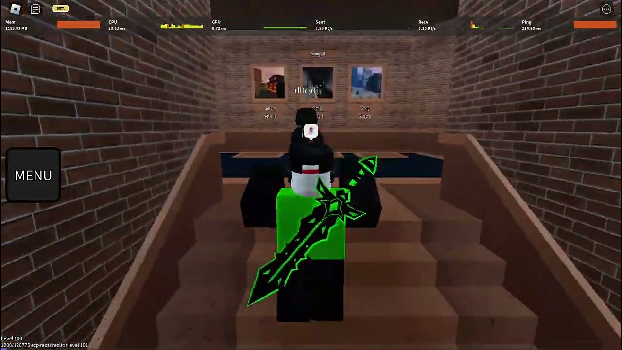 I finally reached lvl 100 on Roblox Murderers vs Sheriffs! + Lighting skin round (FFA Gamemode)