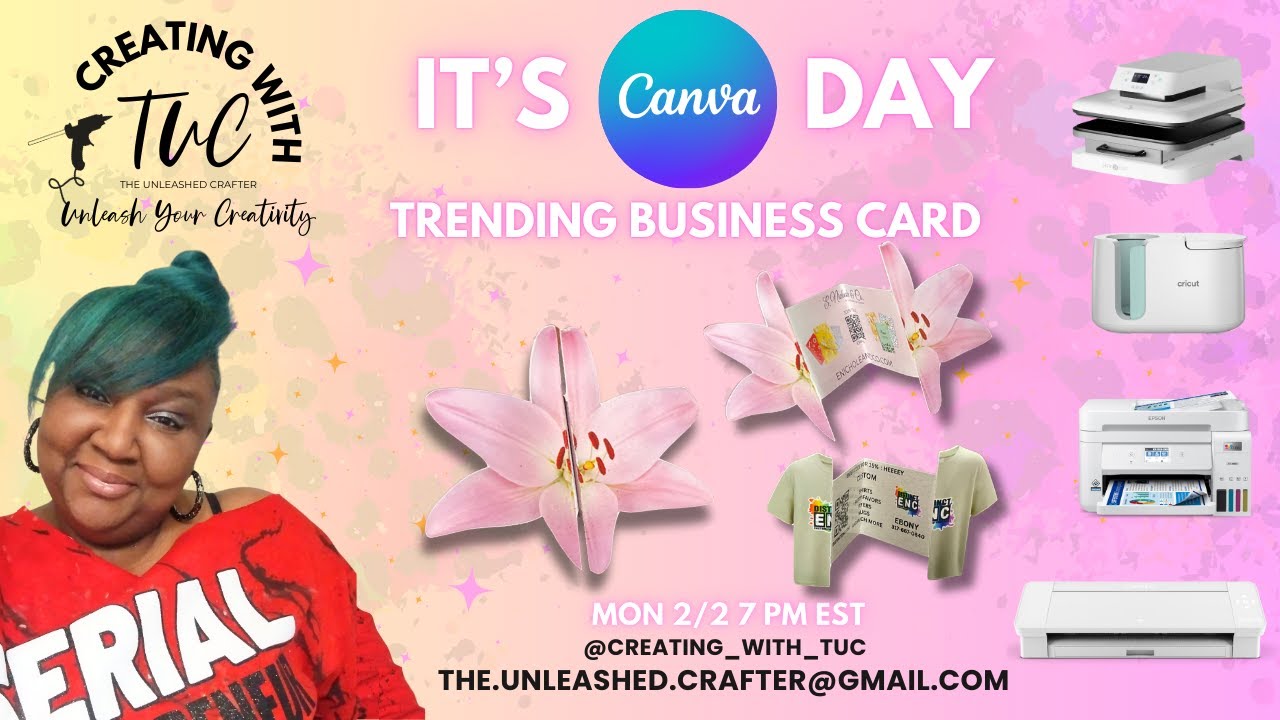 IT'A CANVA DAY!!! | LET'S MAKE THE TRENDING BUSINESS CARD #fypシ #smallbusiness #cricutcrafts #diy