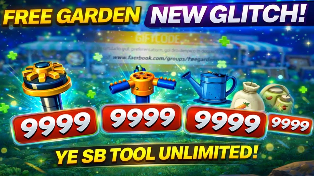Free garden new glitch😱unlimited tools & seeds Auroravine🫐new seed new update Free Garden Free Fire 