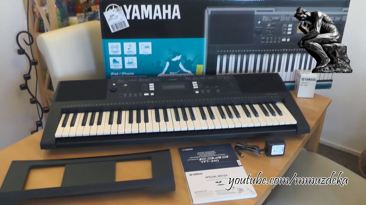 Yamaha PSR-E343 keyboard unboxing and short demo
