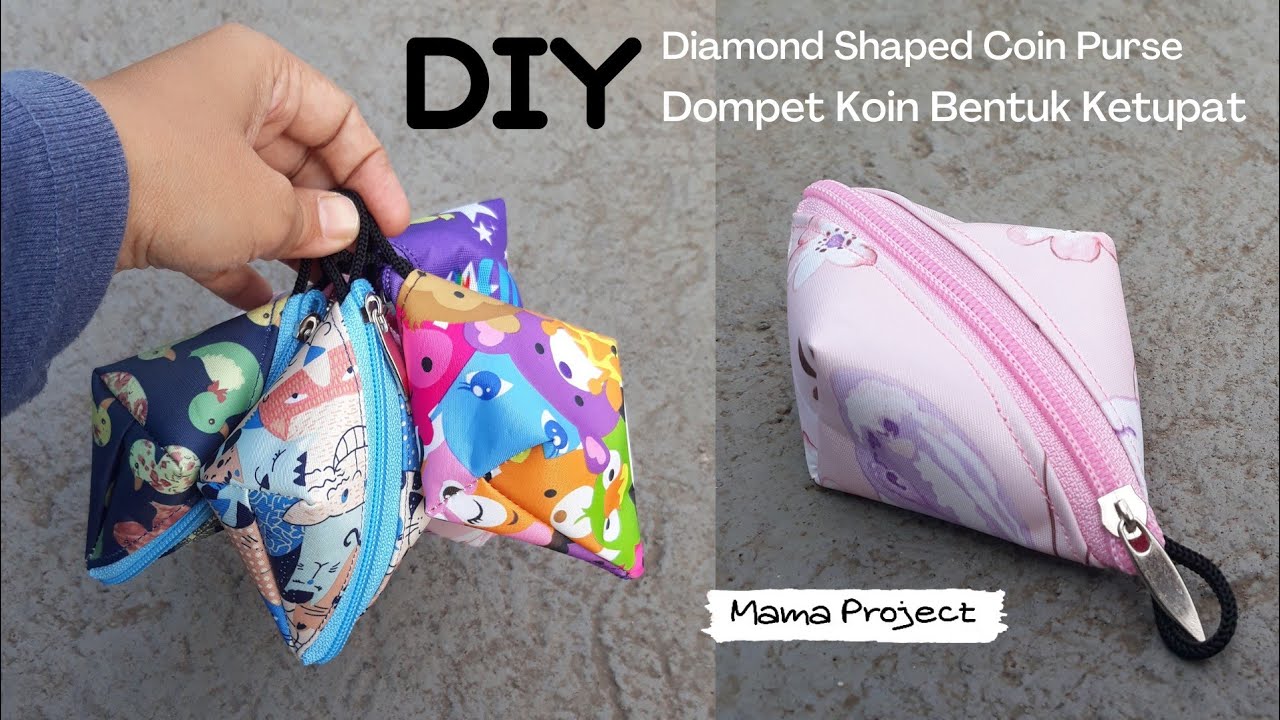 Zipper coin purse | Dompet Ketupat | Cara membuat dompet lebaran