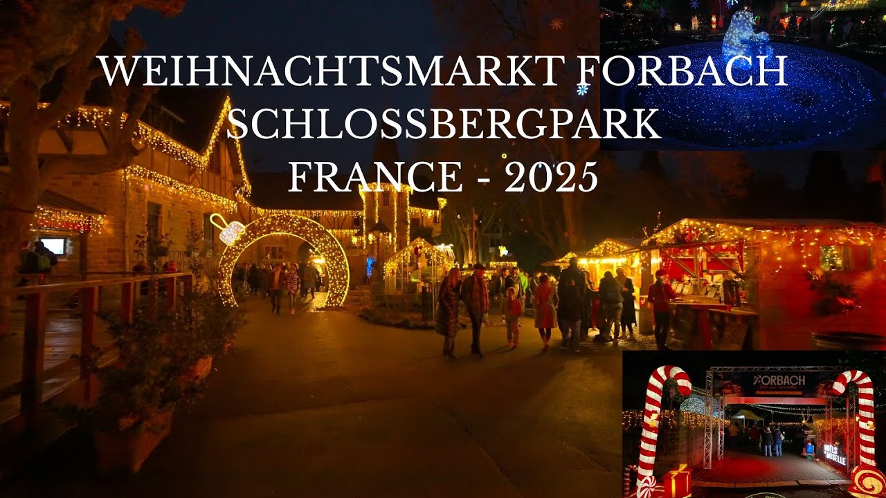 Magischer Weihnachtsmarkt am Schlossbergpark in Forbach - France 4K.