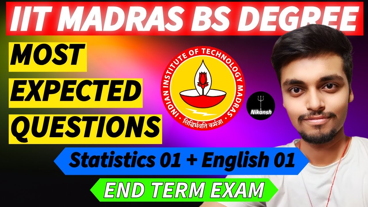 Most Expected (Repeated) Ques. of Stats 01 and Eng | End Term Exam | IIT Madras BS Degree | Nikansh|