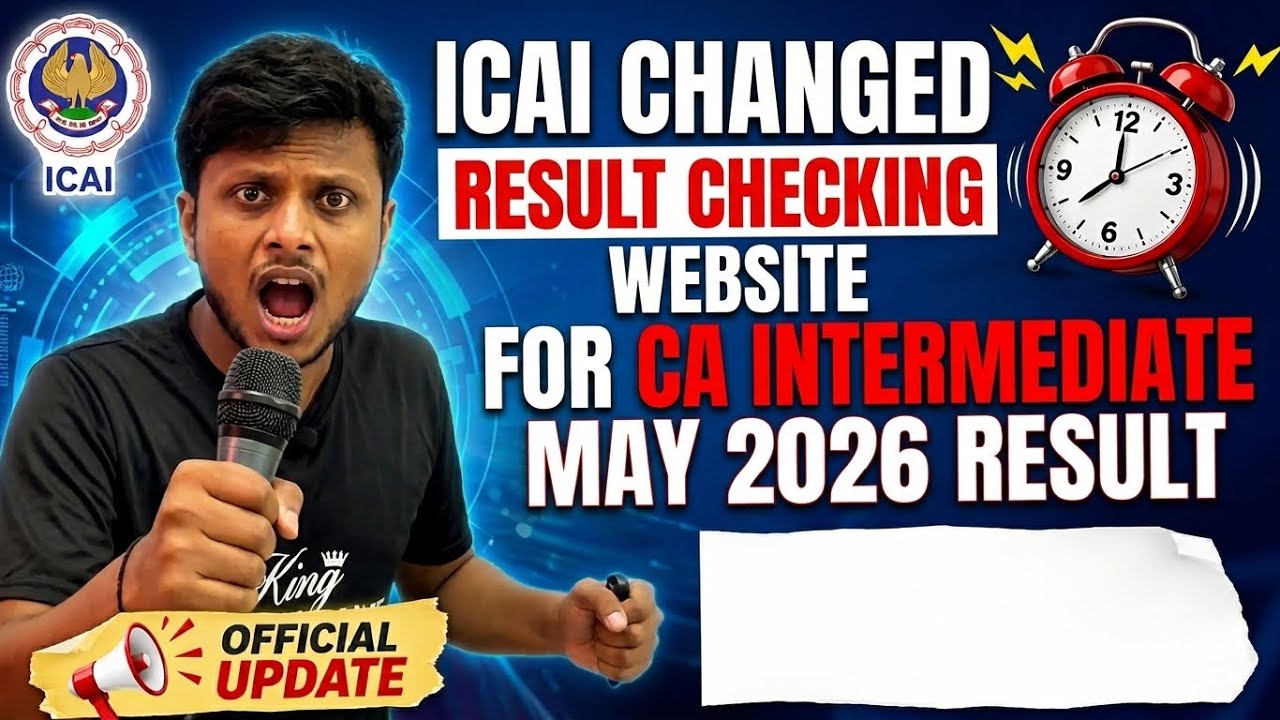 ICAI big News | ICAI changed CA Intermediate Result checking Website | omg 😨 