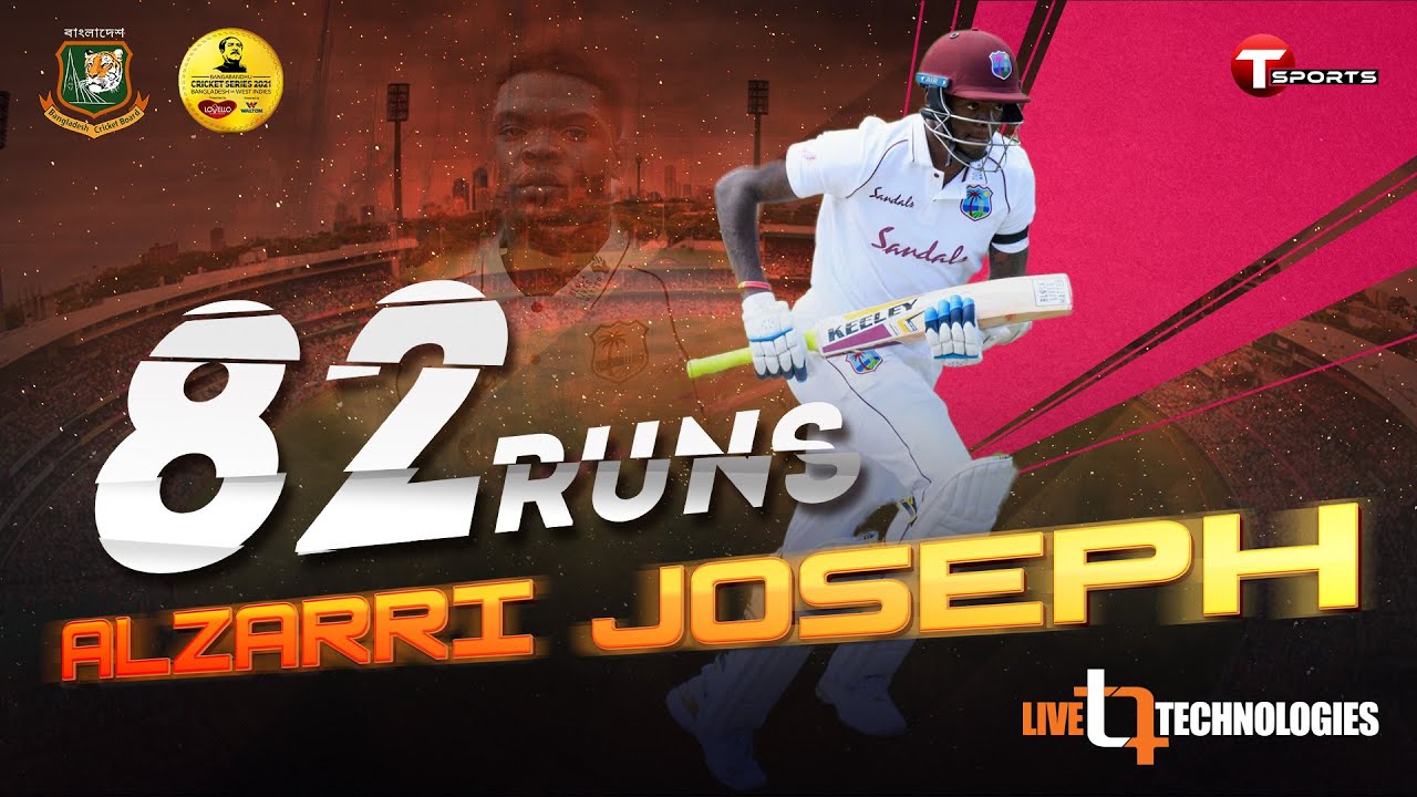 Alzarri Joseph's 82 Runs in 108 Balls | Day 2 | 2nd Test Match | West Indies Tour Of Bangladesh