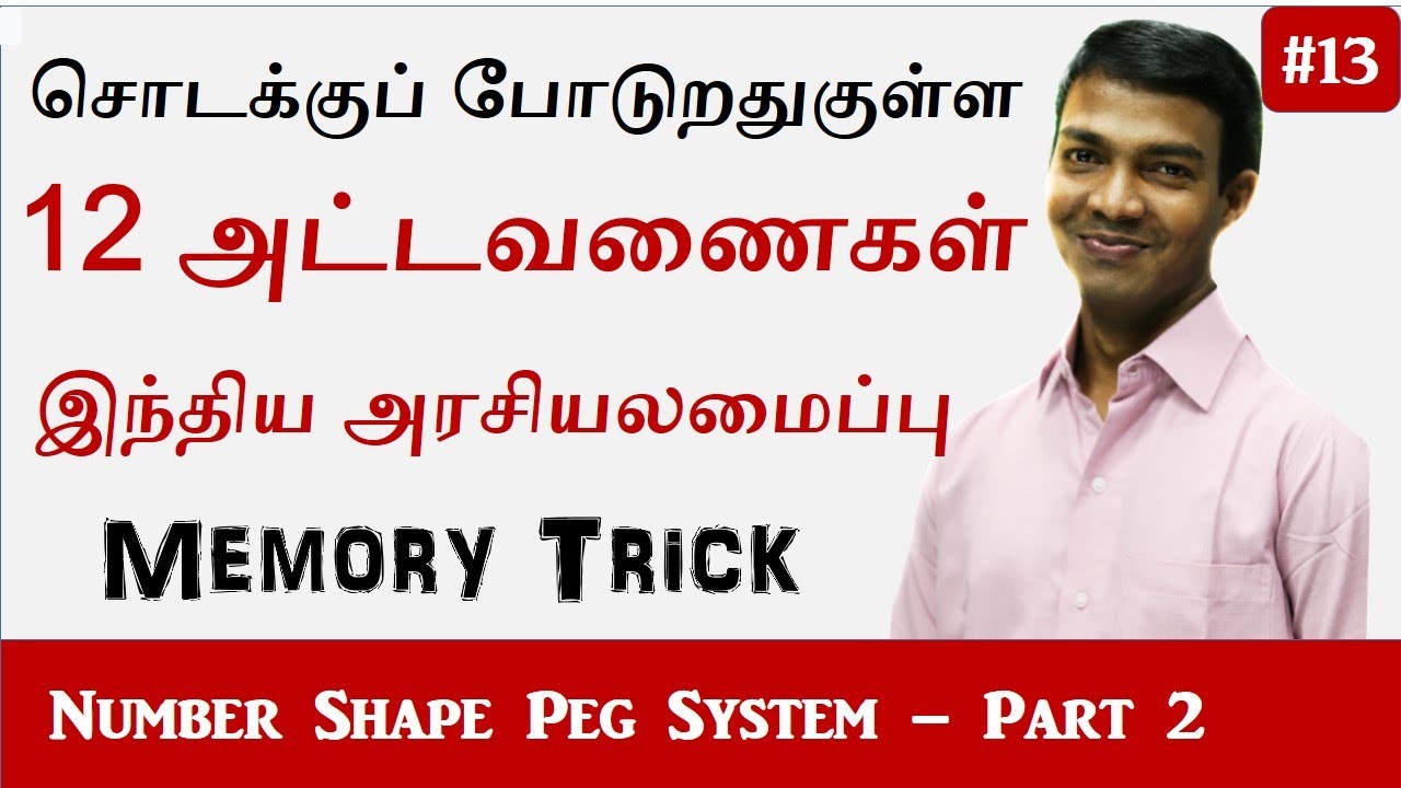12 Schedules Shortcut in Tamil | Tnpsc | Indian Polity | Memory Techniques for Students in Tamil #13