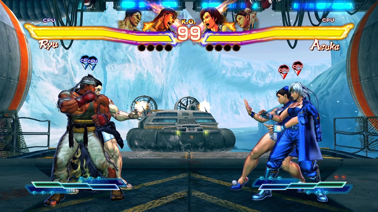 Рю и Казуя против Асуки и Чун-Ли! Великолепный SFxT-безумие!