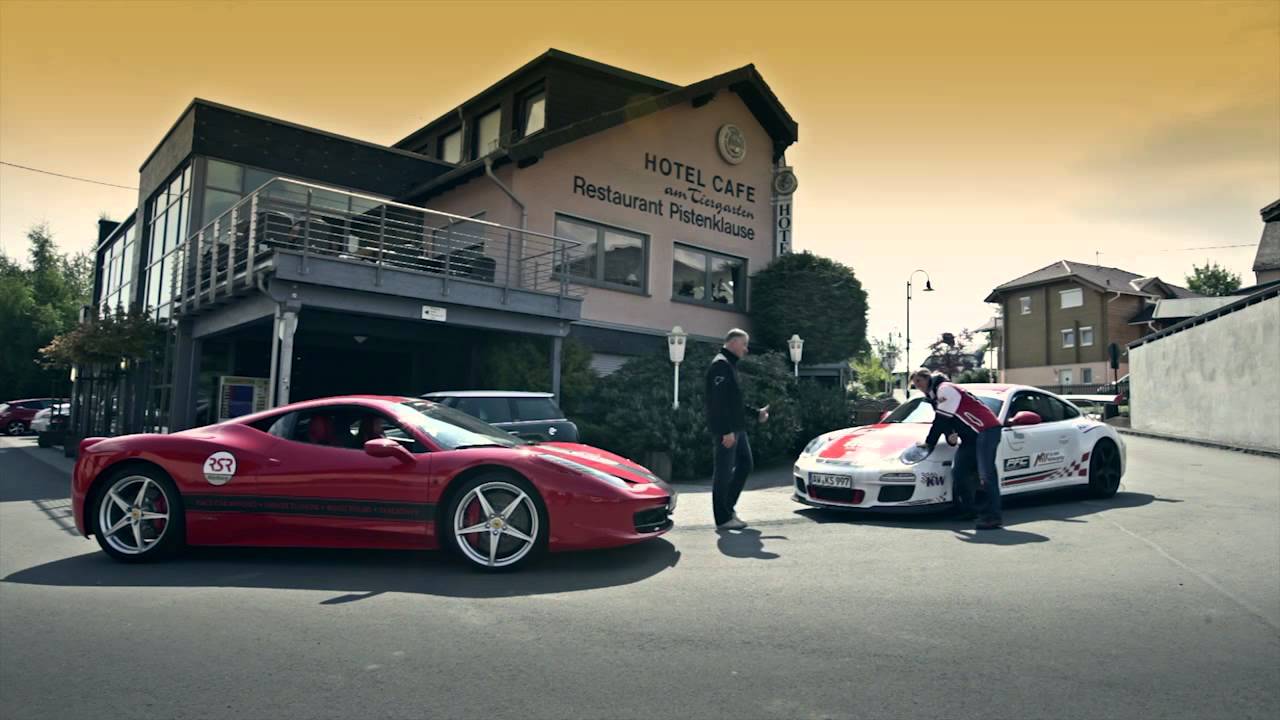 Porsche GT3RS Сабина Шмитц против Ferrari 458 Italia Рона Симонса — Нюрбургринг