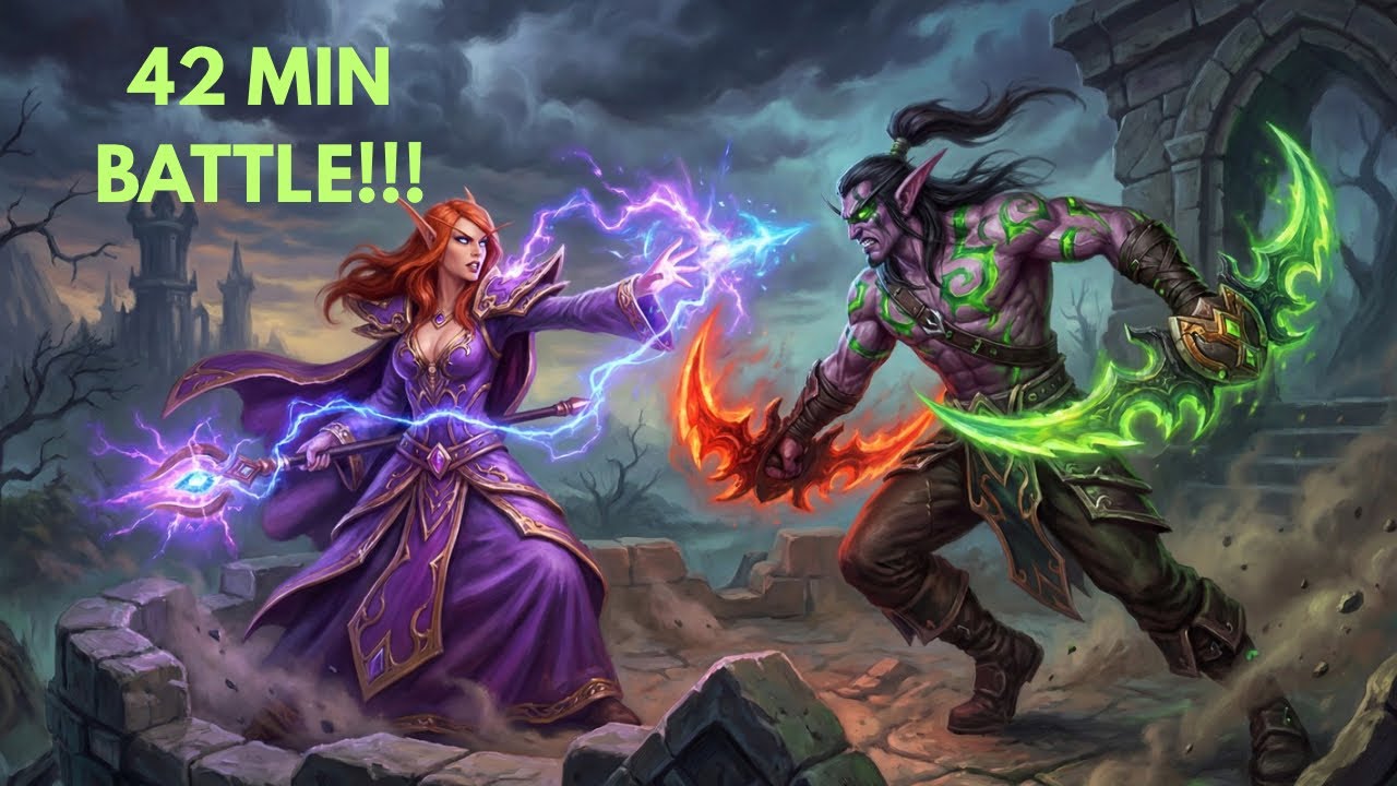 42 MINUTE INSANE BATTLE! 🧙‍♂️ Secret Mage vs Control Rogue #hearthstone #wild 