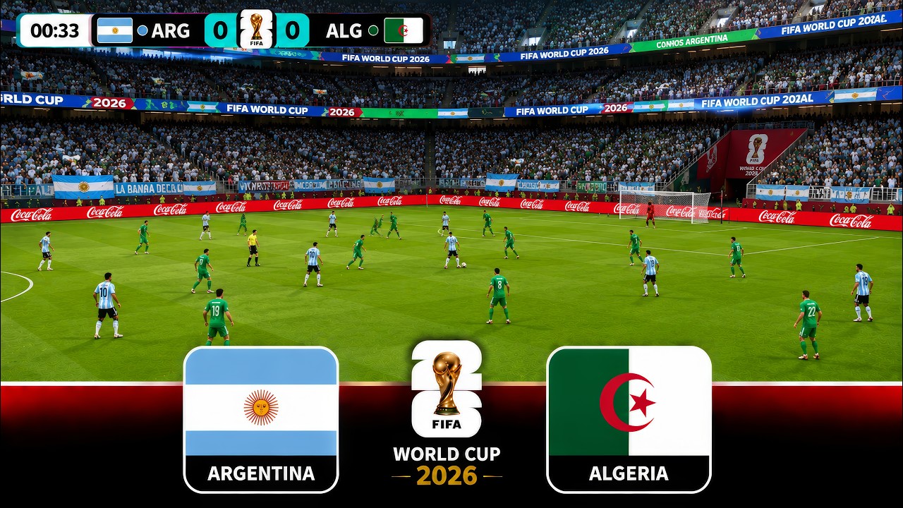 Argentina  vs Algeria Live I World Cup 2026 Full Match Streaminng I Video Game Simulation