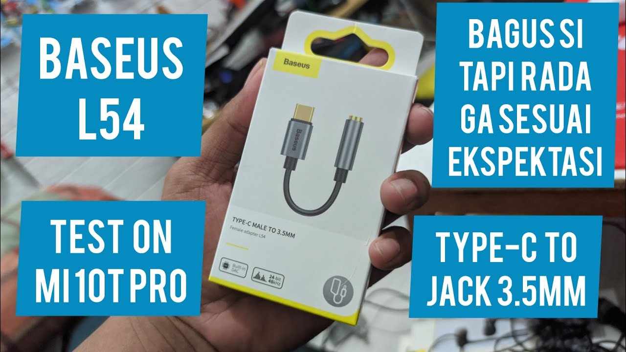 Baseus L54 Type C to Jack Audio 3.5mm - Feat Xiaomi Mi 10t Pro