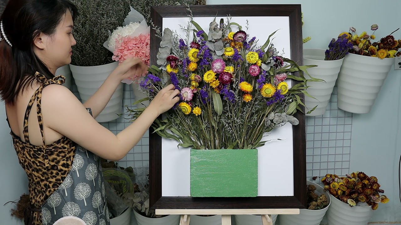 dried flower painting as a congratulatory gift/OHE