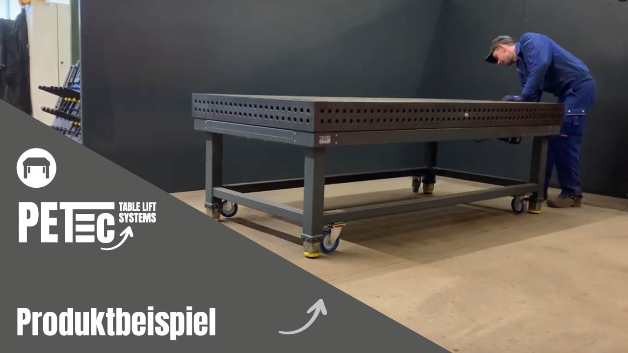 Höhenverstellbarer ergonomischer Schweißtisch flexibel rollbar zum verlängern
