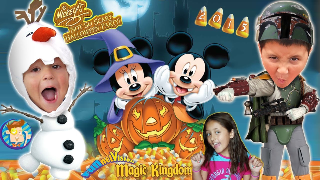 Trick or Treating in DISNEY WORLD! Mickey's Not So Scary Halloween Party 2015 FV Family Trip