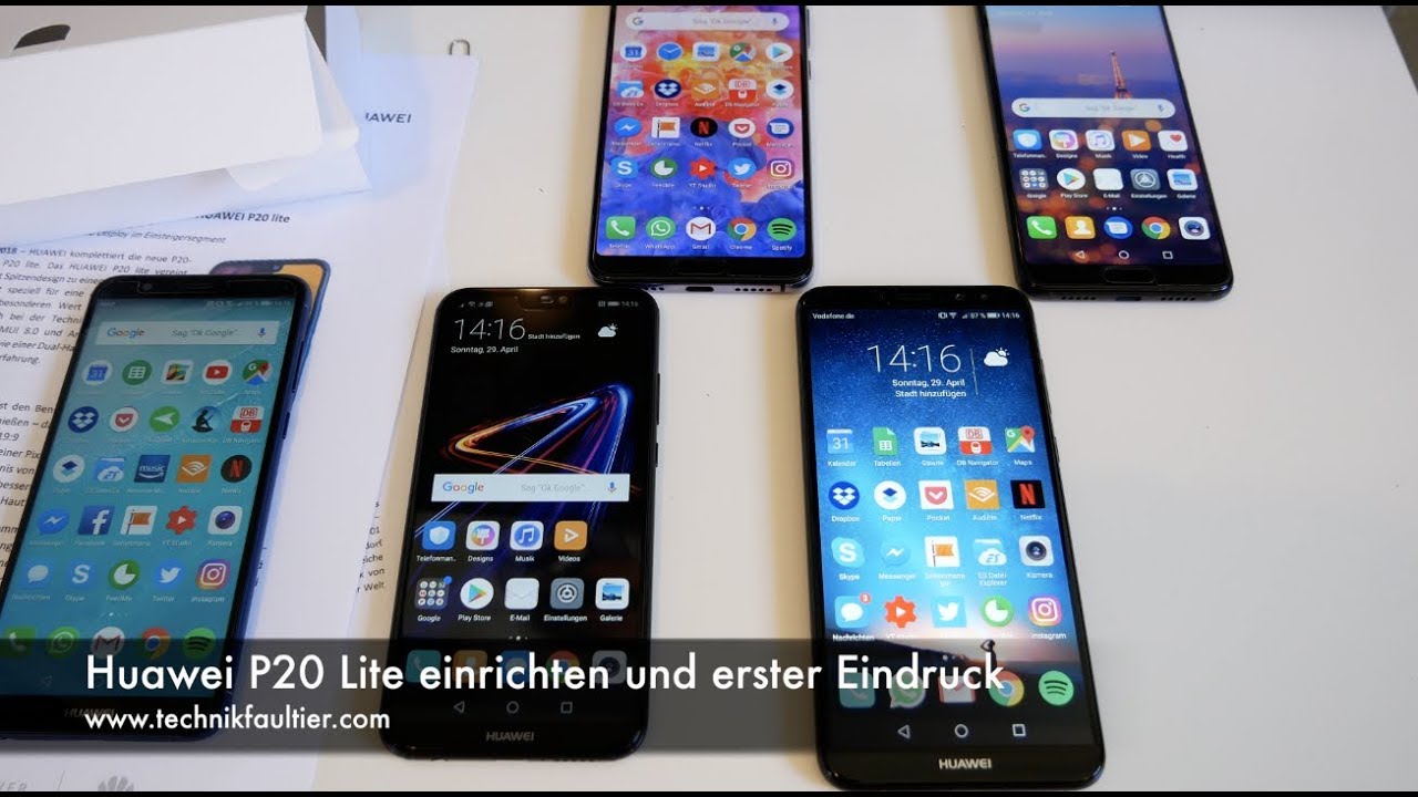 Huawei P20 Lite einrichten und erster Eindruck
