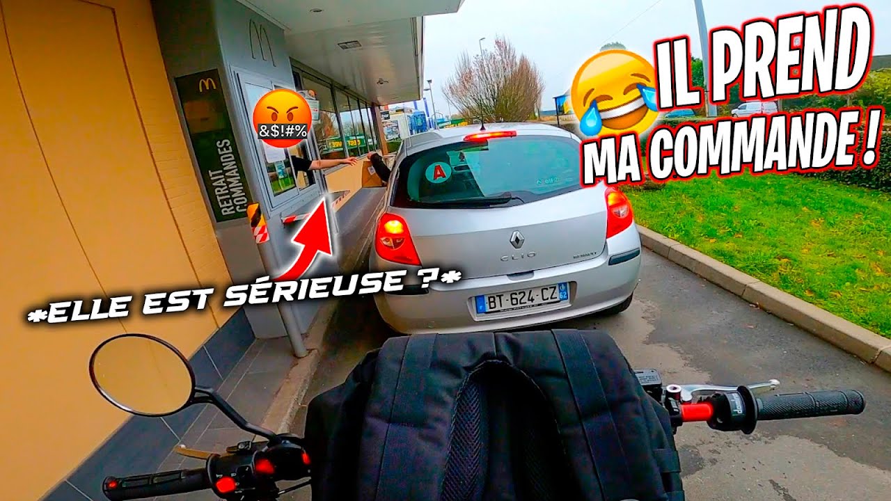 JE ME FAIS VOLER MA COMMANDE AU MACDO ! (dégustassions sur le parking 😂)