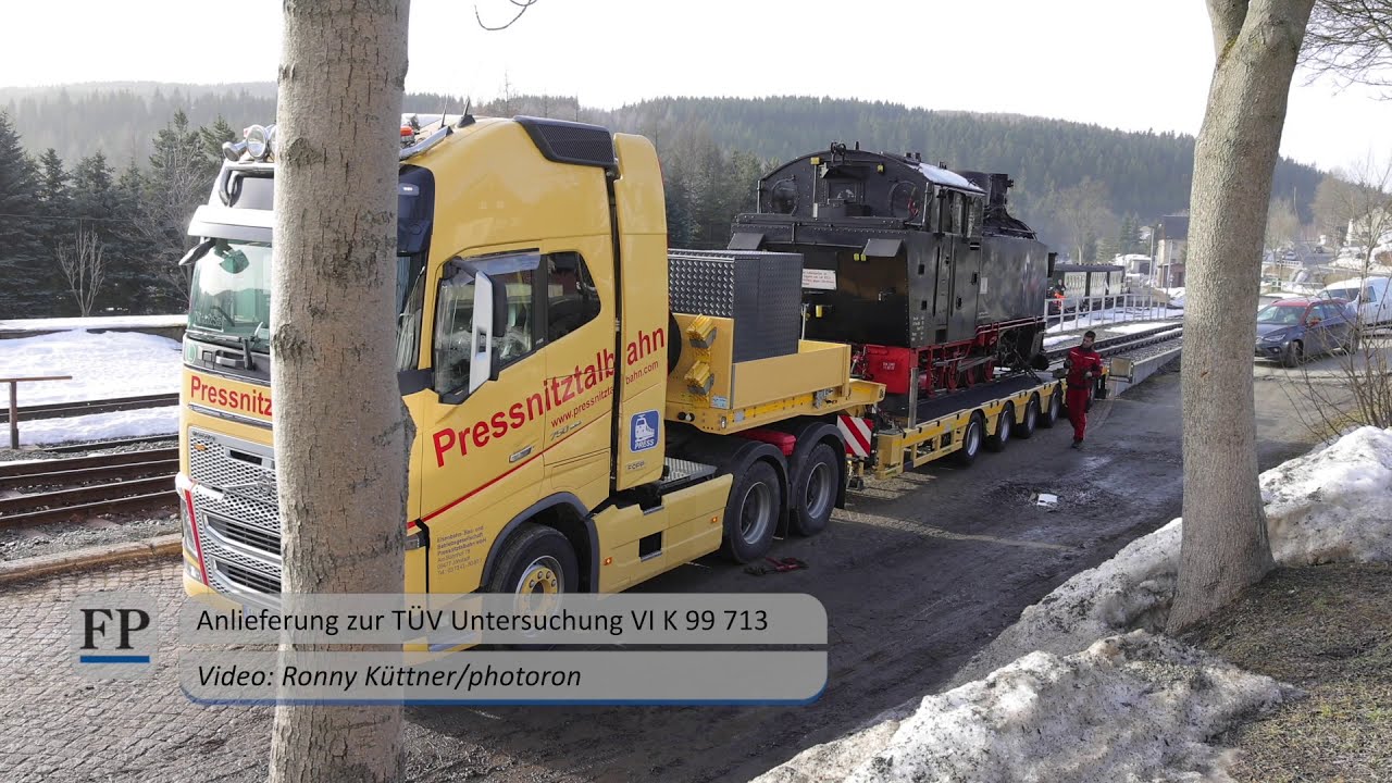 Historische Lok zur Überprüfung in Oberwiesenthal