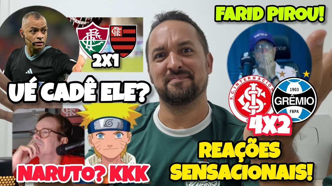 🤣🤣👀REAÇÕES DE FERNANDO GIL E FARID. FLAMENGO TOMOU 2X1 E O GRÊMIO LEVOU 4! 