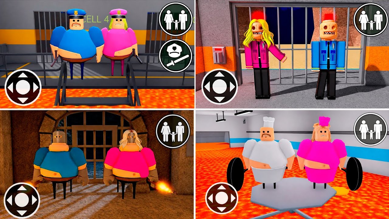 All Family Secret Escape in Barry's Prison Run Obby Roblox