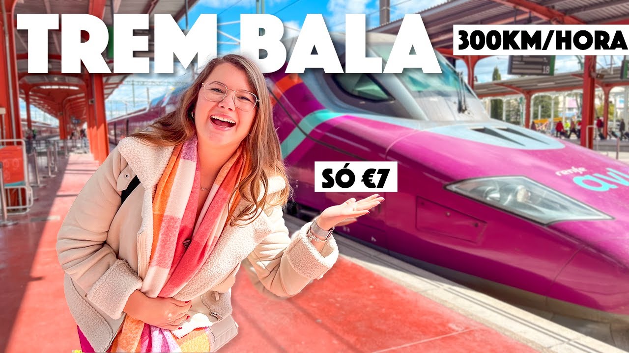Como é viajar de TREM BALA na Europa | De Valencia para Madrid BARATO!
