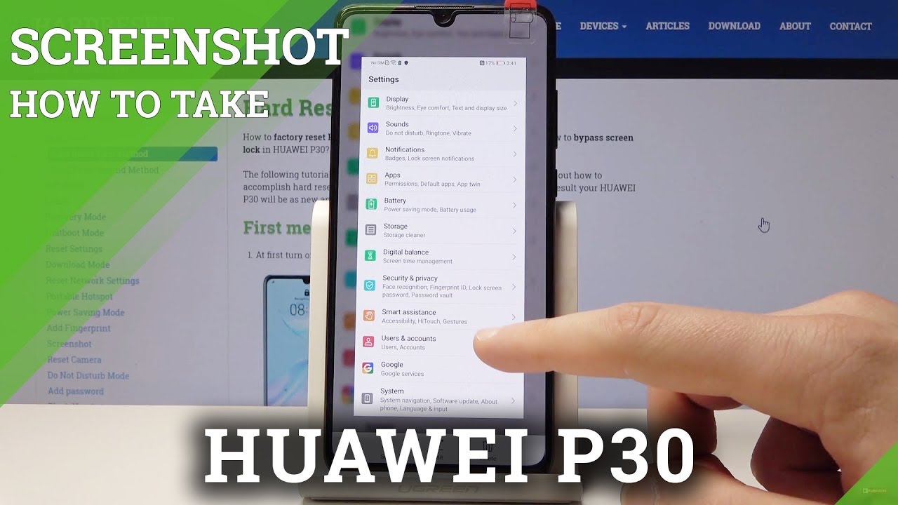 Как сделать скриншот на Huawei P30 - Захват экрана