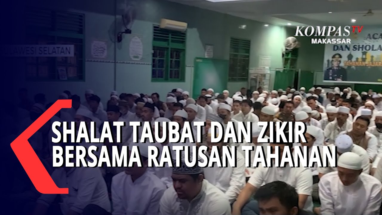 Polrestabes Makassar Gelar Shalat Taubat Dan Zikir, Bersama Ratusan Tahanan