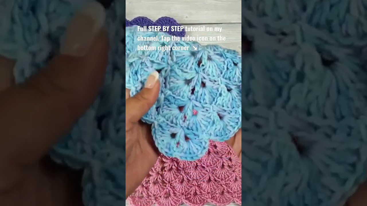 Learn this beautiful CROCHET SHELLS STITCH for your next blanket 😍