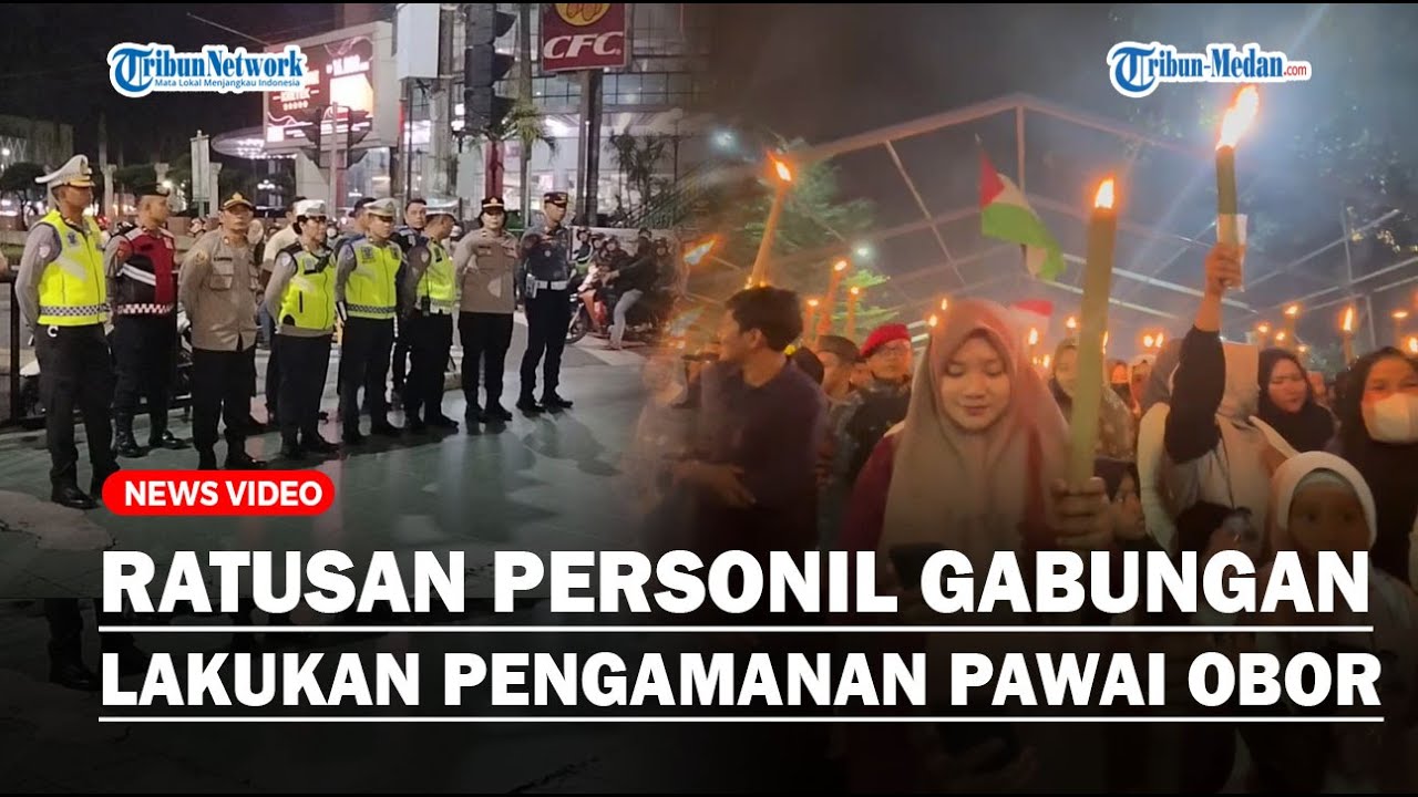 RATUSAN PERSONIL GABUNGAN DITERJUNKAN Untuk Pengamanan Pawai Obor 2025, Sambut Bulan Ramadhan 1446 H