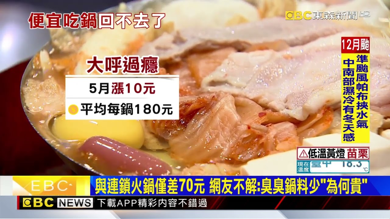 平價「百元鍋」消失！ 連鎖小火鍋要價近3百元@newsebc
