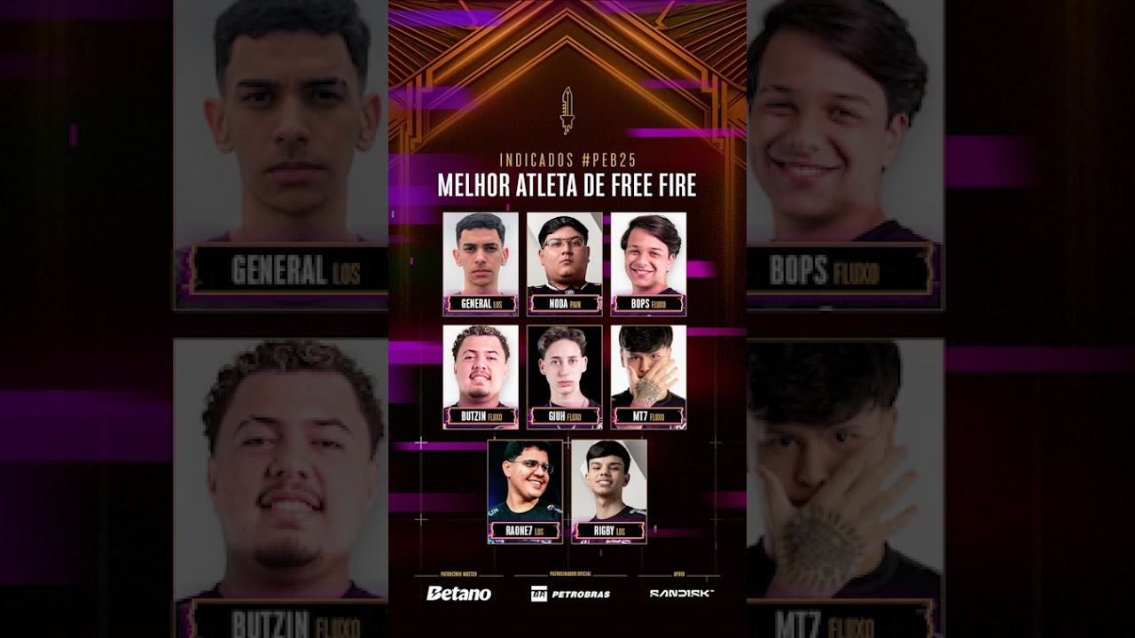 INDICADOS #PEB25 - MELHOR ATLETA DE FREE FIRE